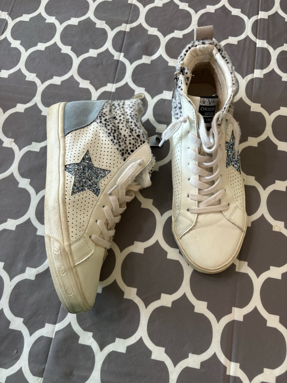 Vintage Havana Lester High top Thandra Cheetah Sky Sneakers